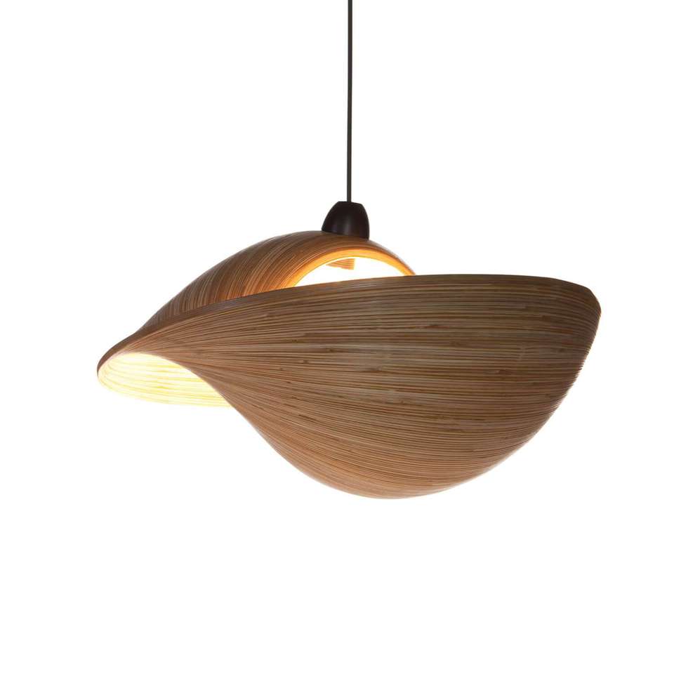 Bamboe hanglamp schelp