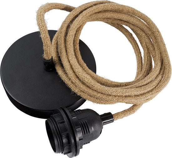 Lampen pendel met fitting beige