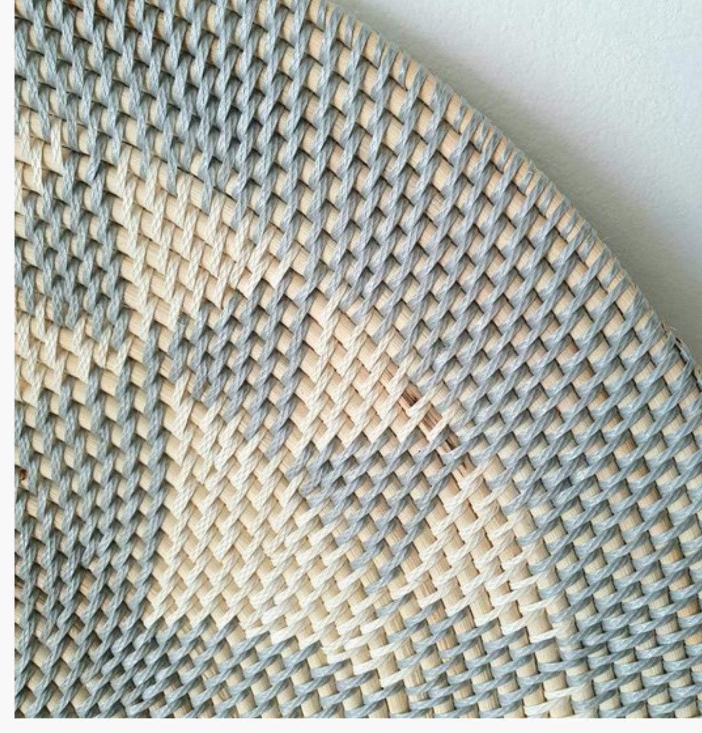 Rotan wandschaal XL Set Bunga grijs