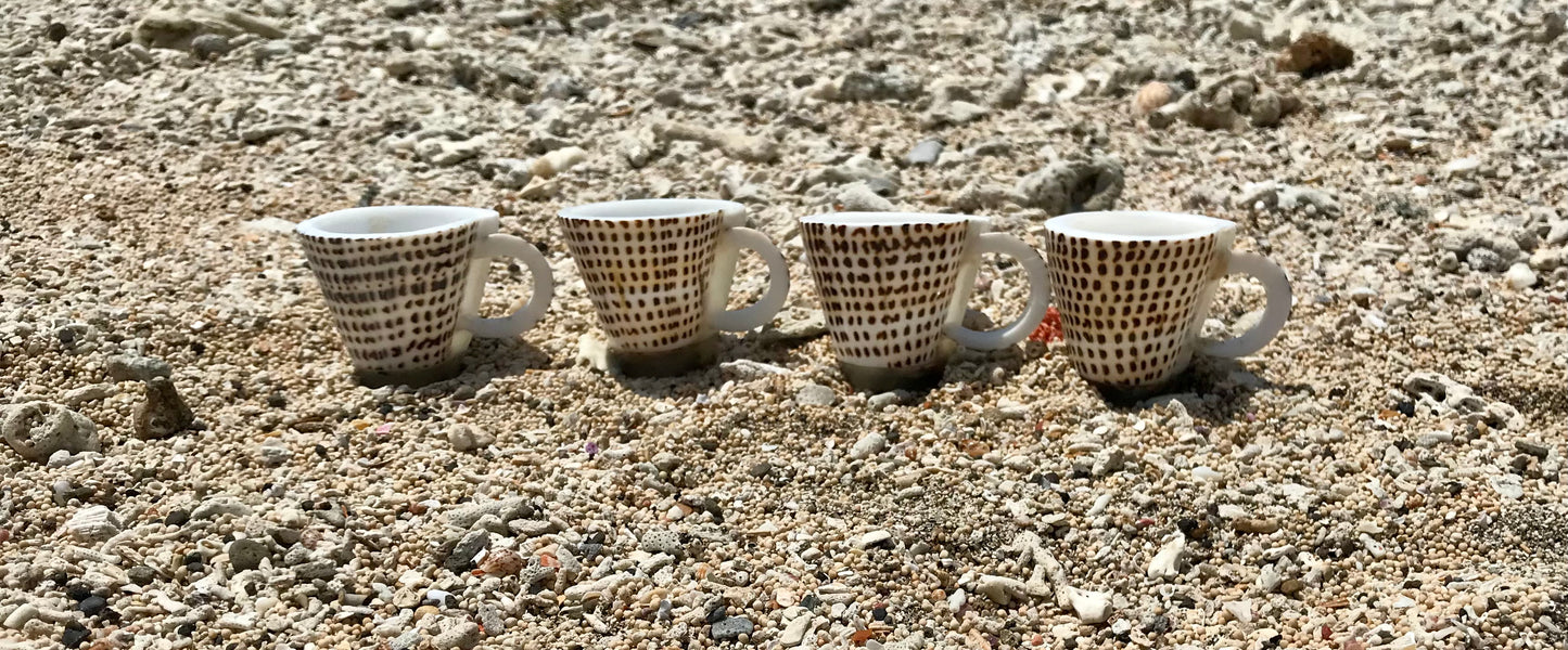 Schelpen espresso kopjes set