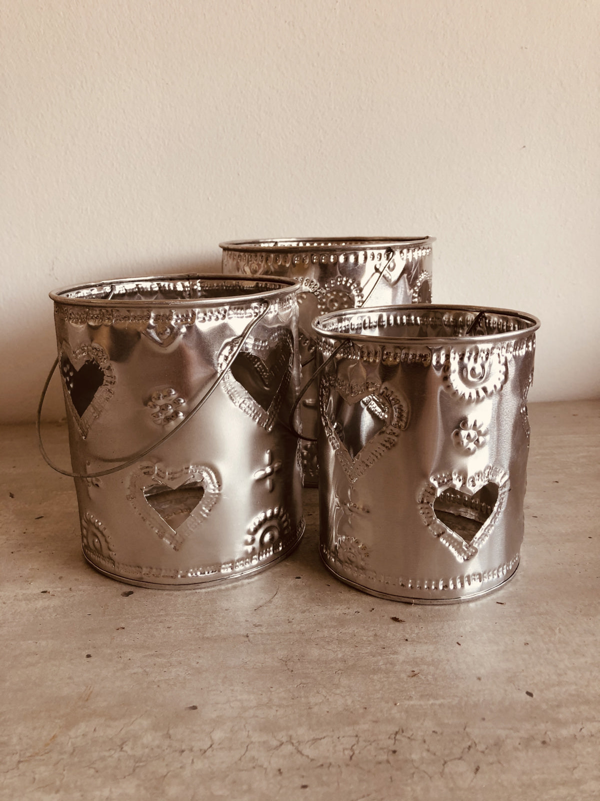 WAXINE LANTAARN SET | ALUMINIUM | ROND