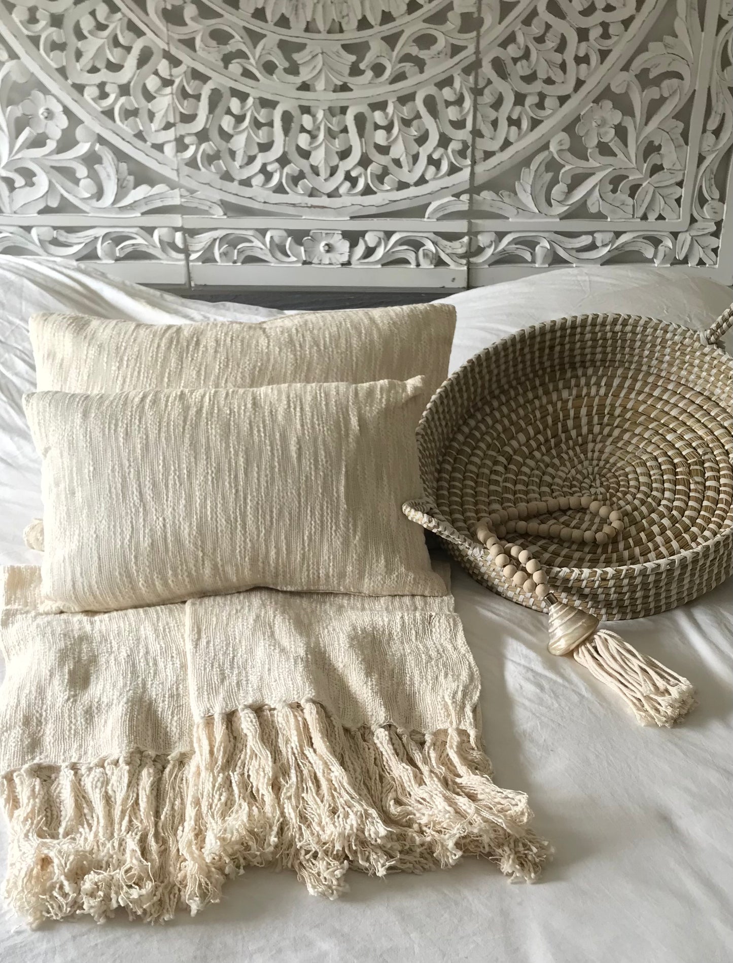 Ecru linnen sprei
