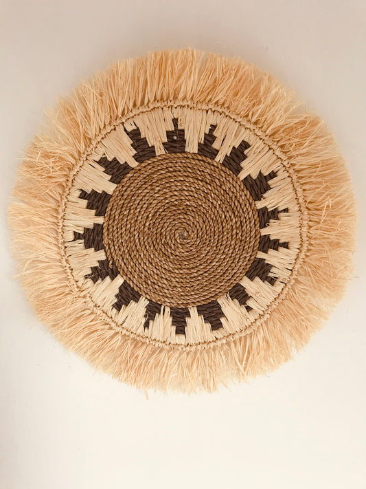 Wandhanger raffia fringe 40 cm
